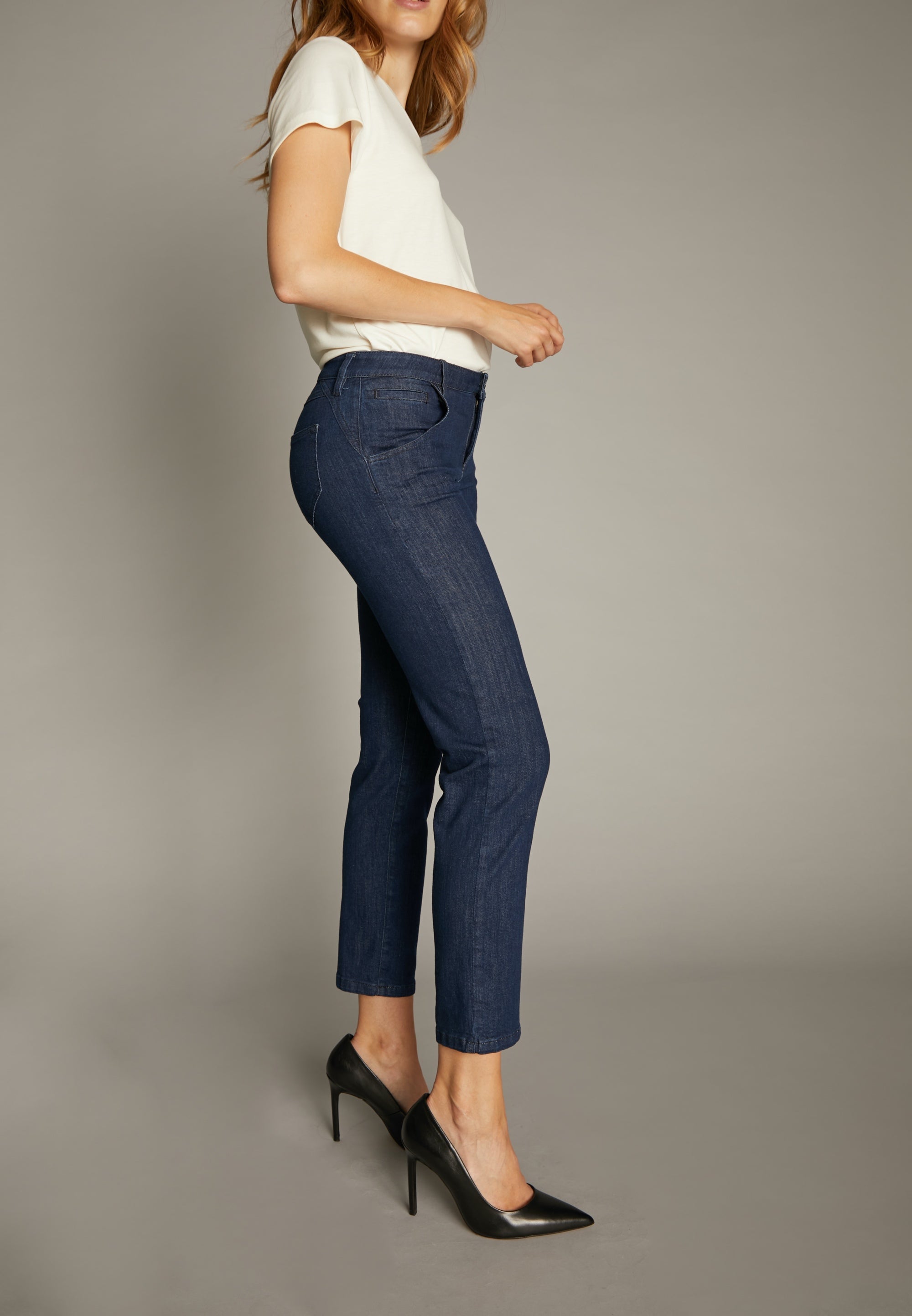 ECHTE Classic Jeans, Cropped Trousers 03022 Navy