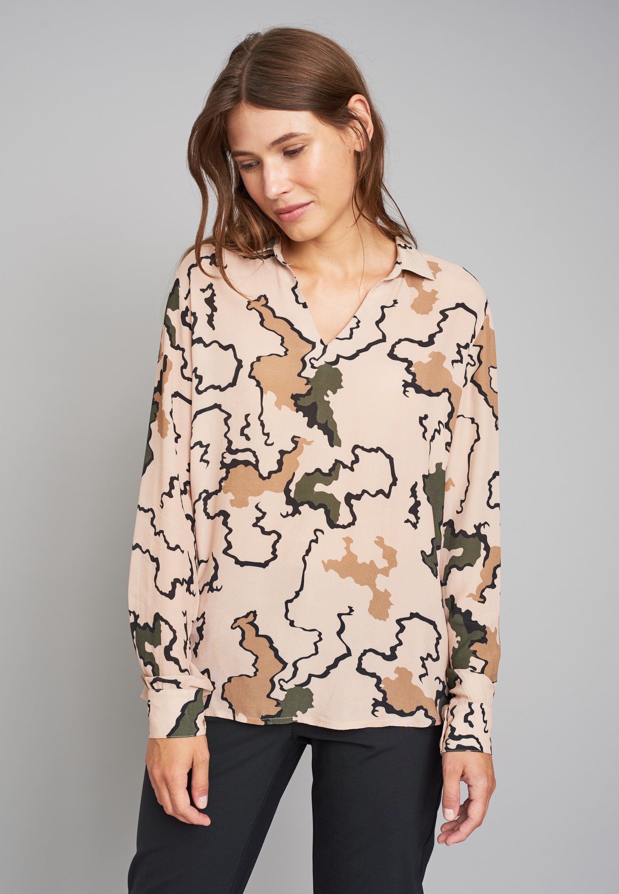 ECHTE Rigel, Regular Shirts Shirts 05014 Moonlight Beige Camouflage