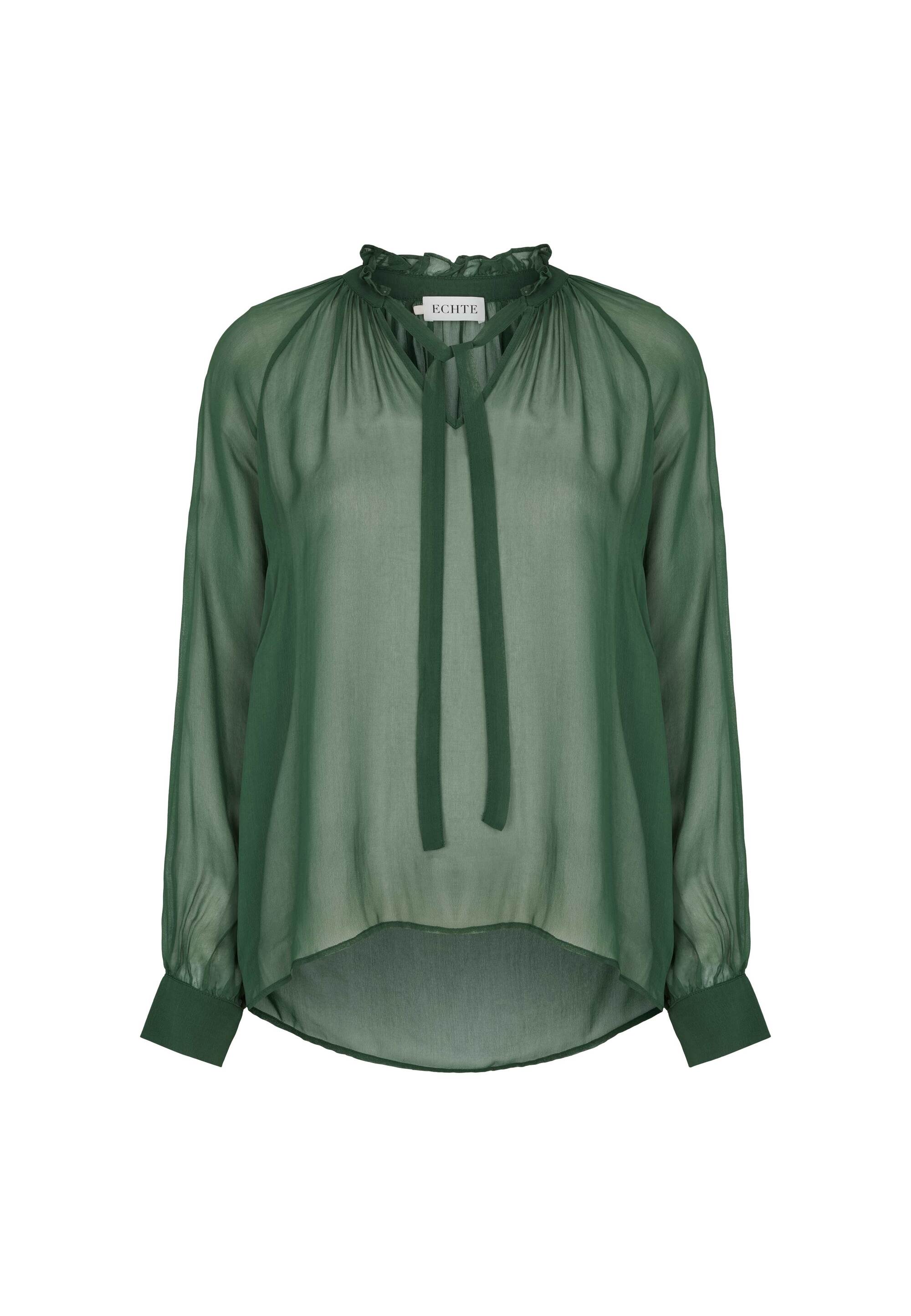 ECHTE Ruffled Sheer Blouse Blouses 03101 Grass