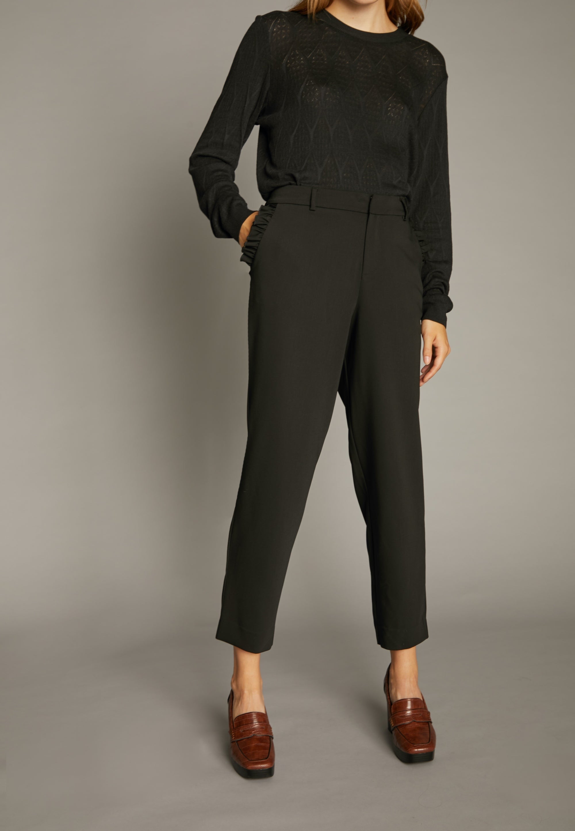 ECHTE Jessica Cropped Pants Trousers 01000 Black