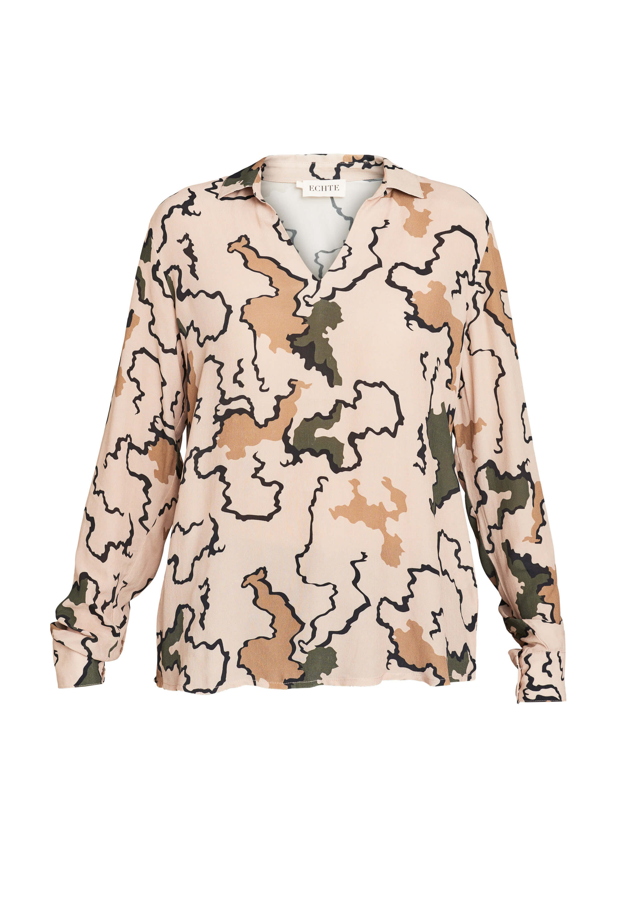 ECHTE Rigel, Regular Shirts Shirts 05014 Moonlight Beige Camouflage