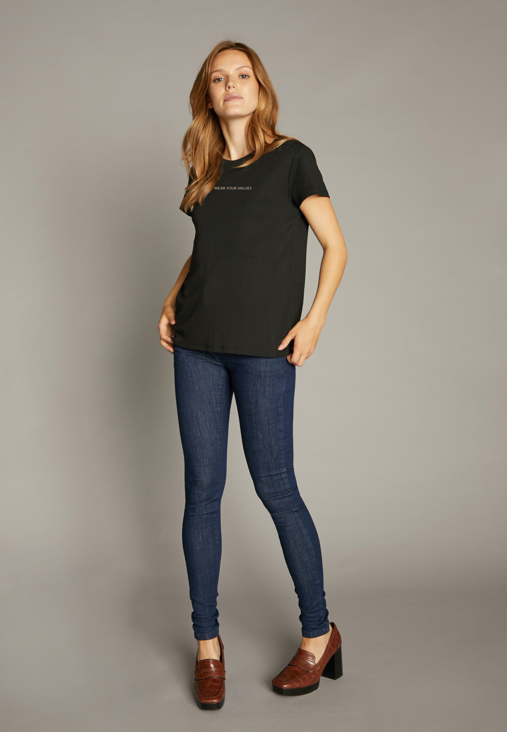 ECHTE SS T-shirt, T-shirts T-Shirts 01100 Black with print