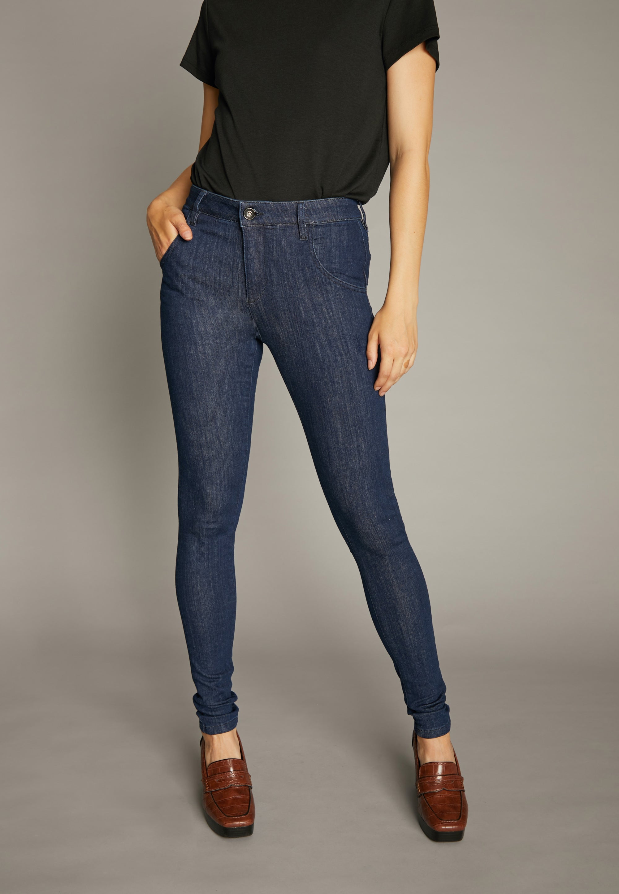 ECHTE Skinny Jeans Trousers 03022 Navy