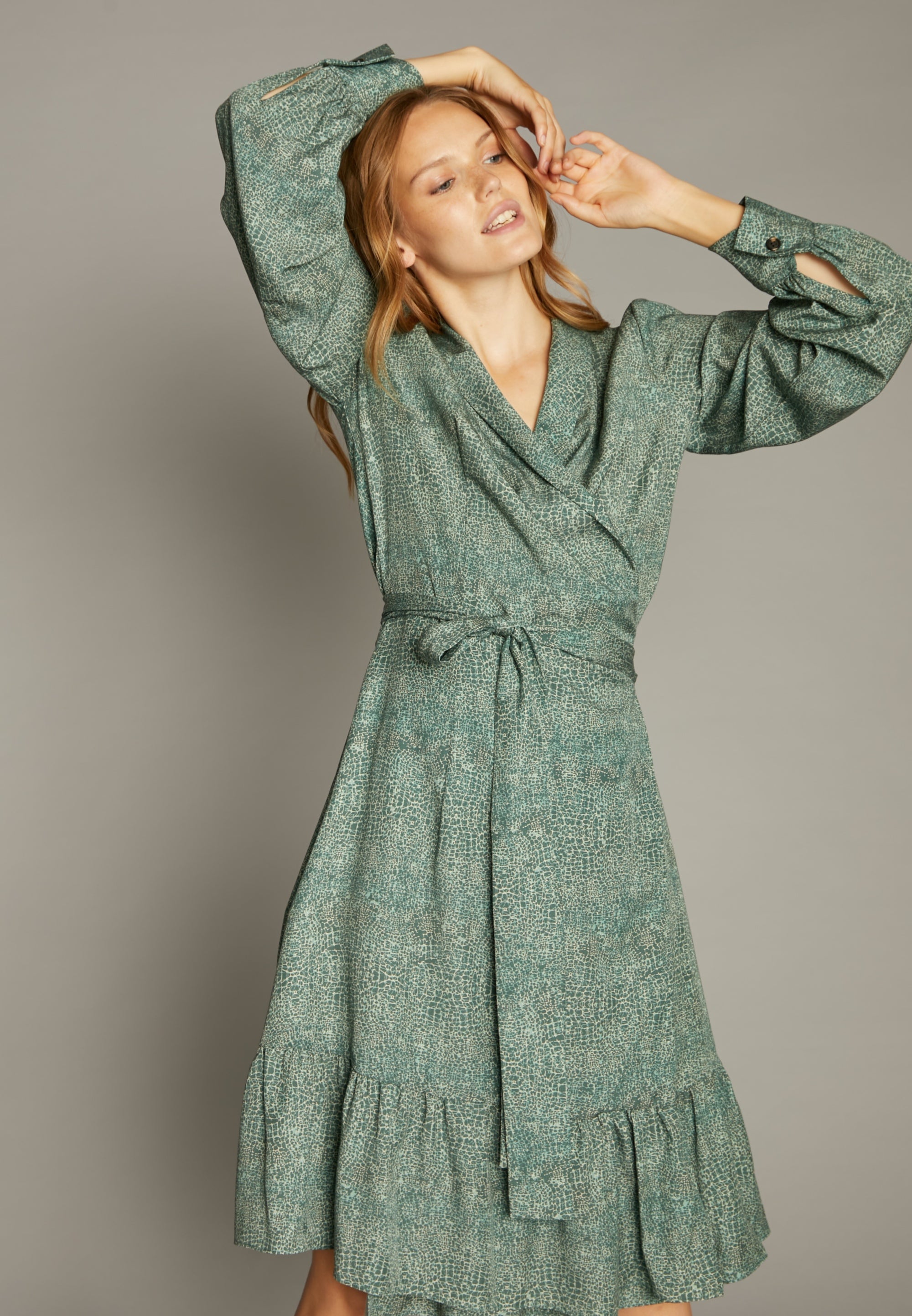 ECHTE The Wrap Dress, Dresses Dresses 05031 Green Croc