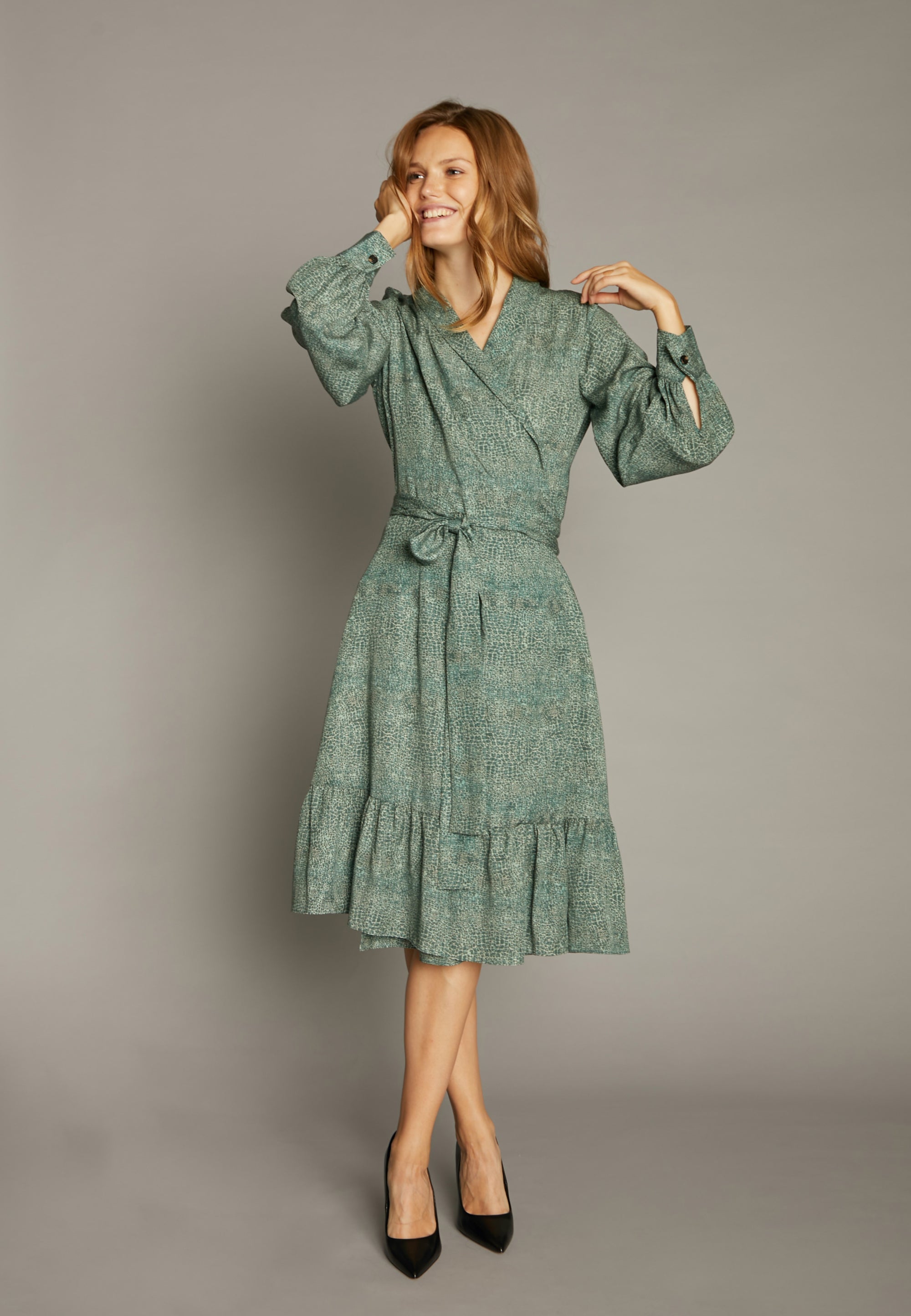 ECHTE The Wrap Dress, Dresses Dresses 05031 Green Croc