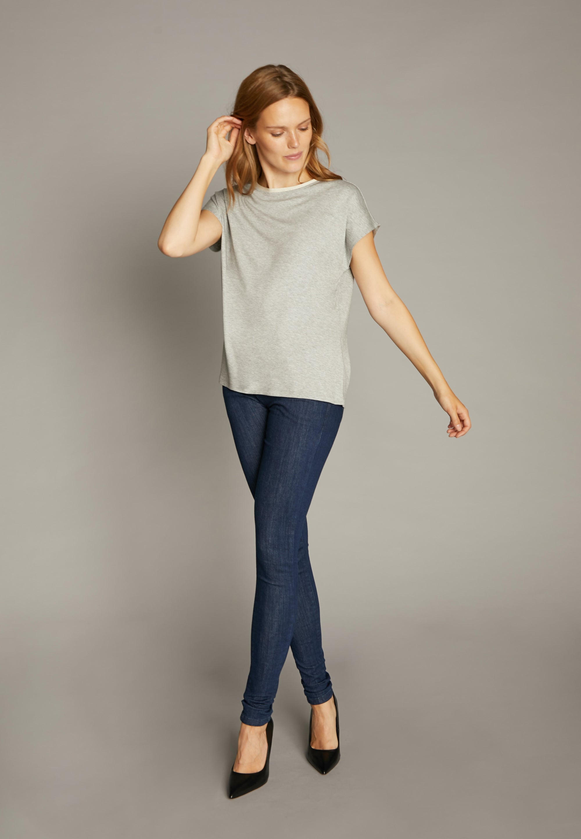 ECHTE Harmony Chain T-shirt T-Shirts 09002 Grey Melange