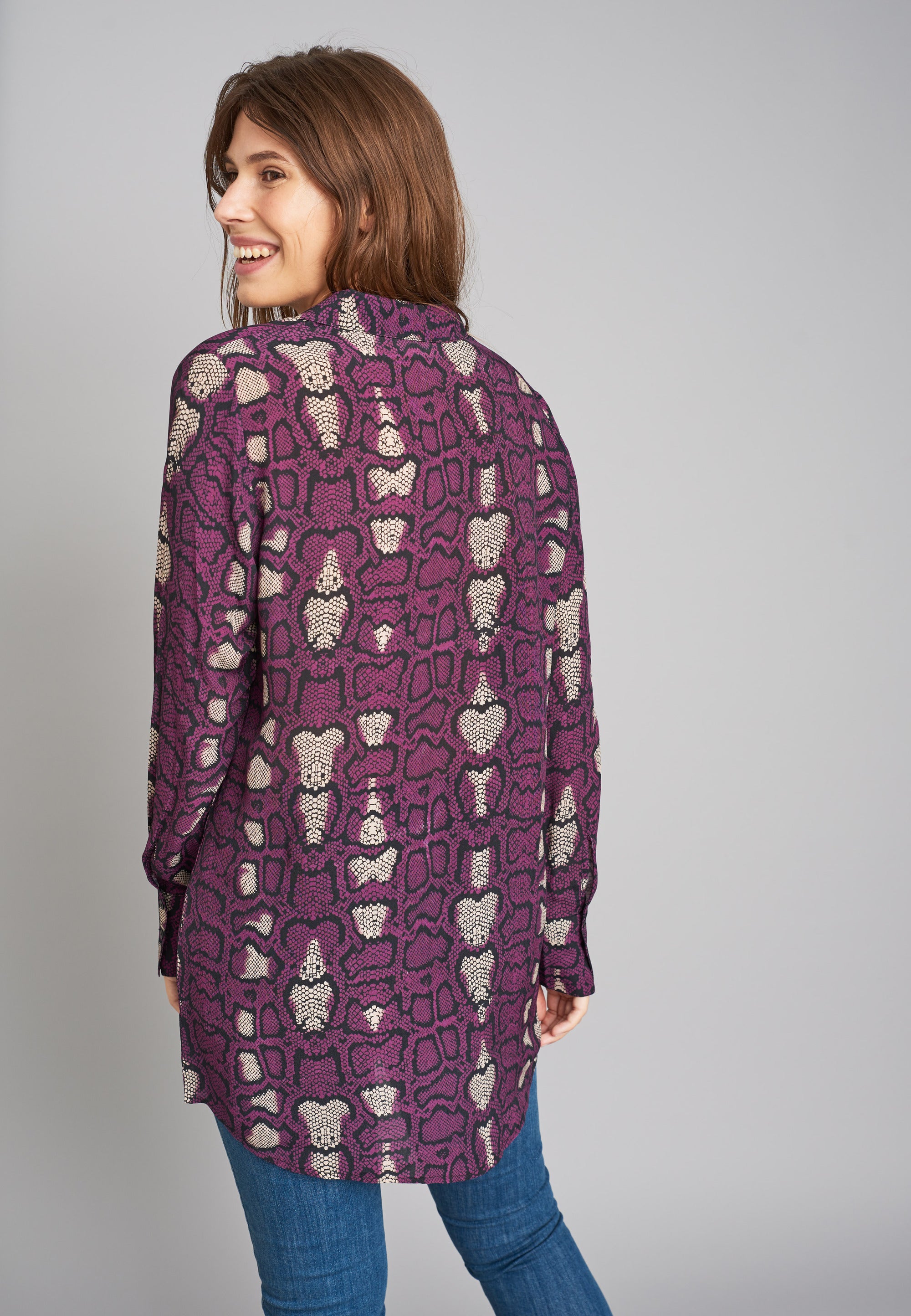 ECHTE Orion, Regular Shirts Shirts 05016 Dark Purple Snake