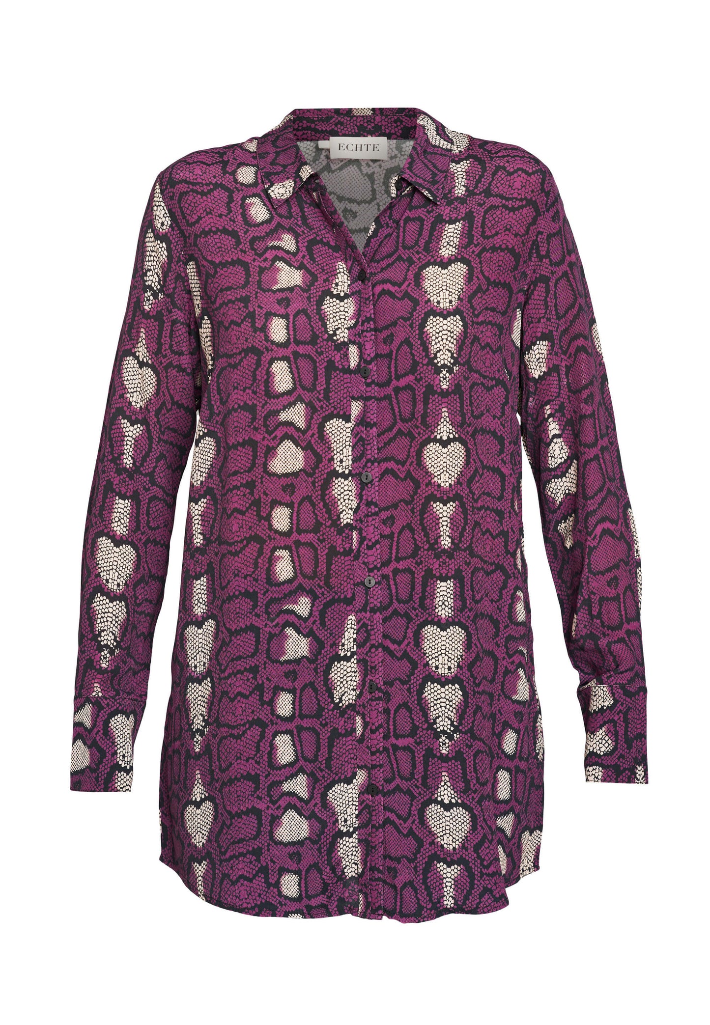 ECHTE Orion, Regular Shirts Shirts 05016 Dark Purple Snake