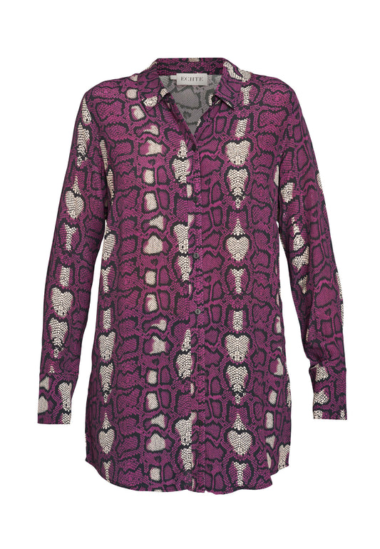 ECHTE Orion, Regular Shirts Shirts 05016 Dark Purple Snake