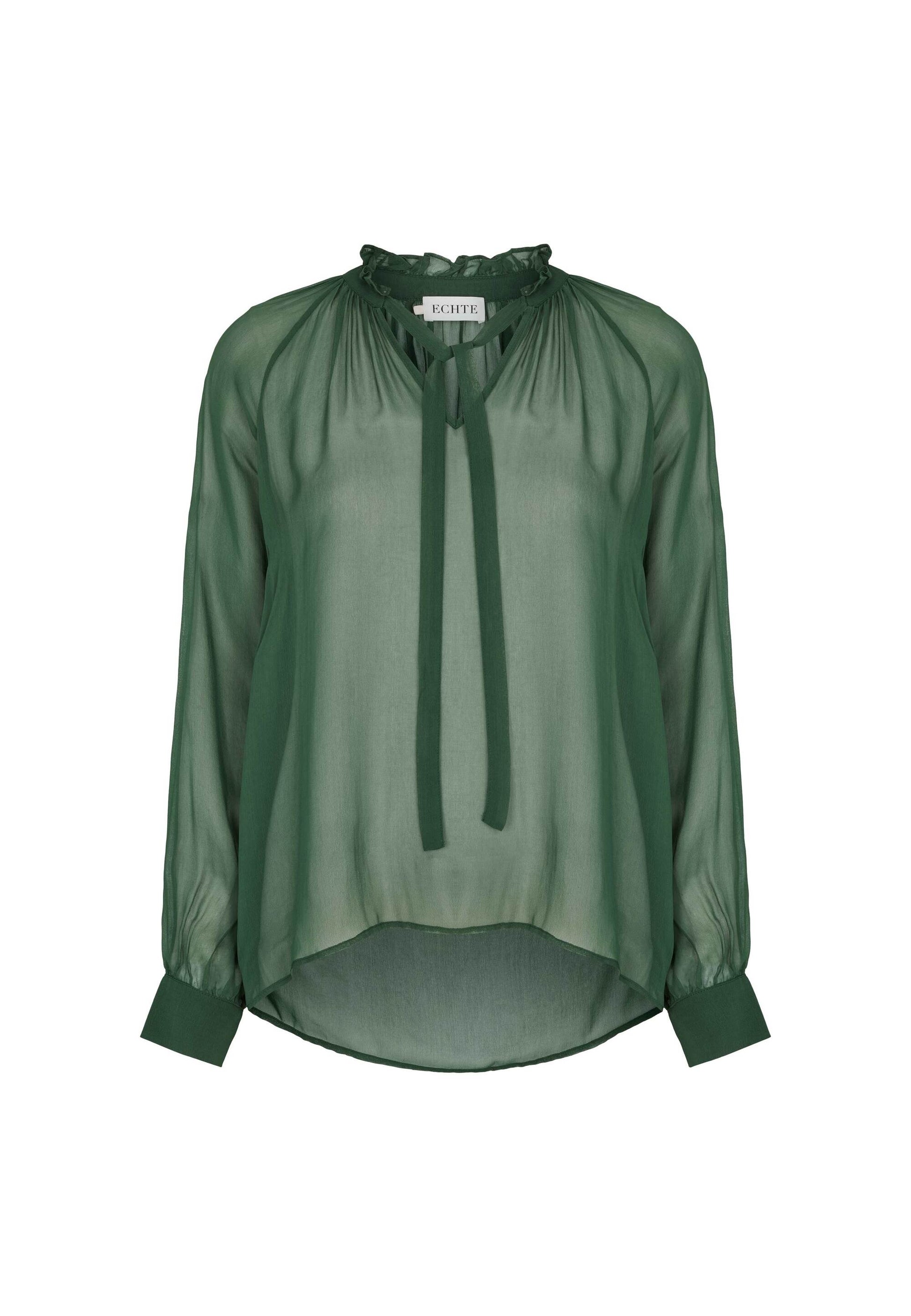 ECHTE Ruffled Sheer Blouse Blouses 03101 Grass