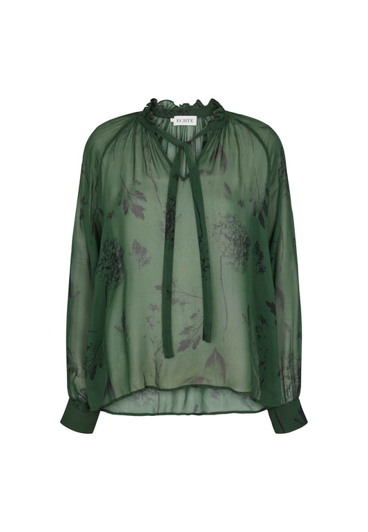 ECHTE Ruffled Sheer Blouse Blouses 05018 Grass Botanical