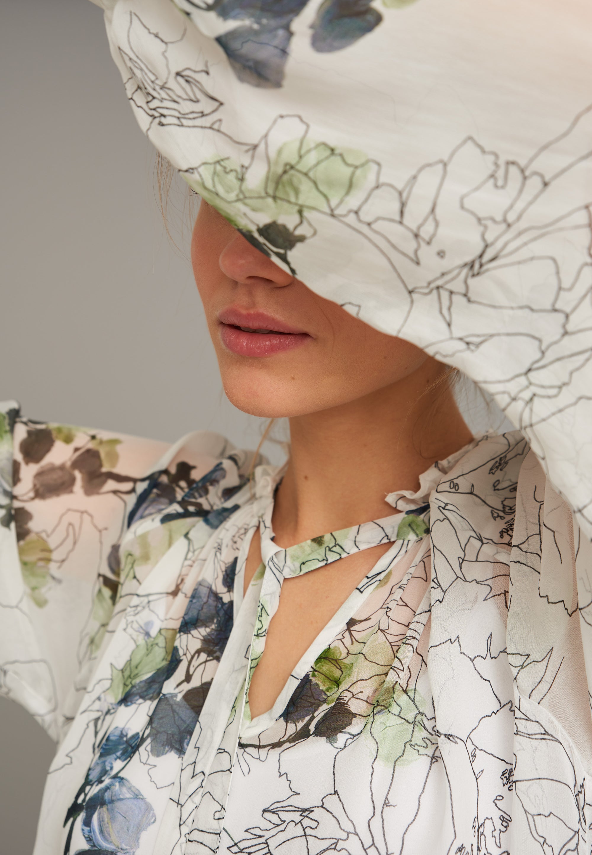 ECHTE Ruffled Sheer Blouse Blouses 05019 Mint Paint