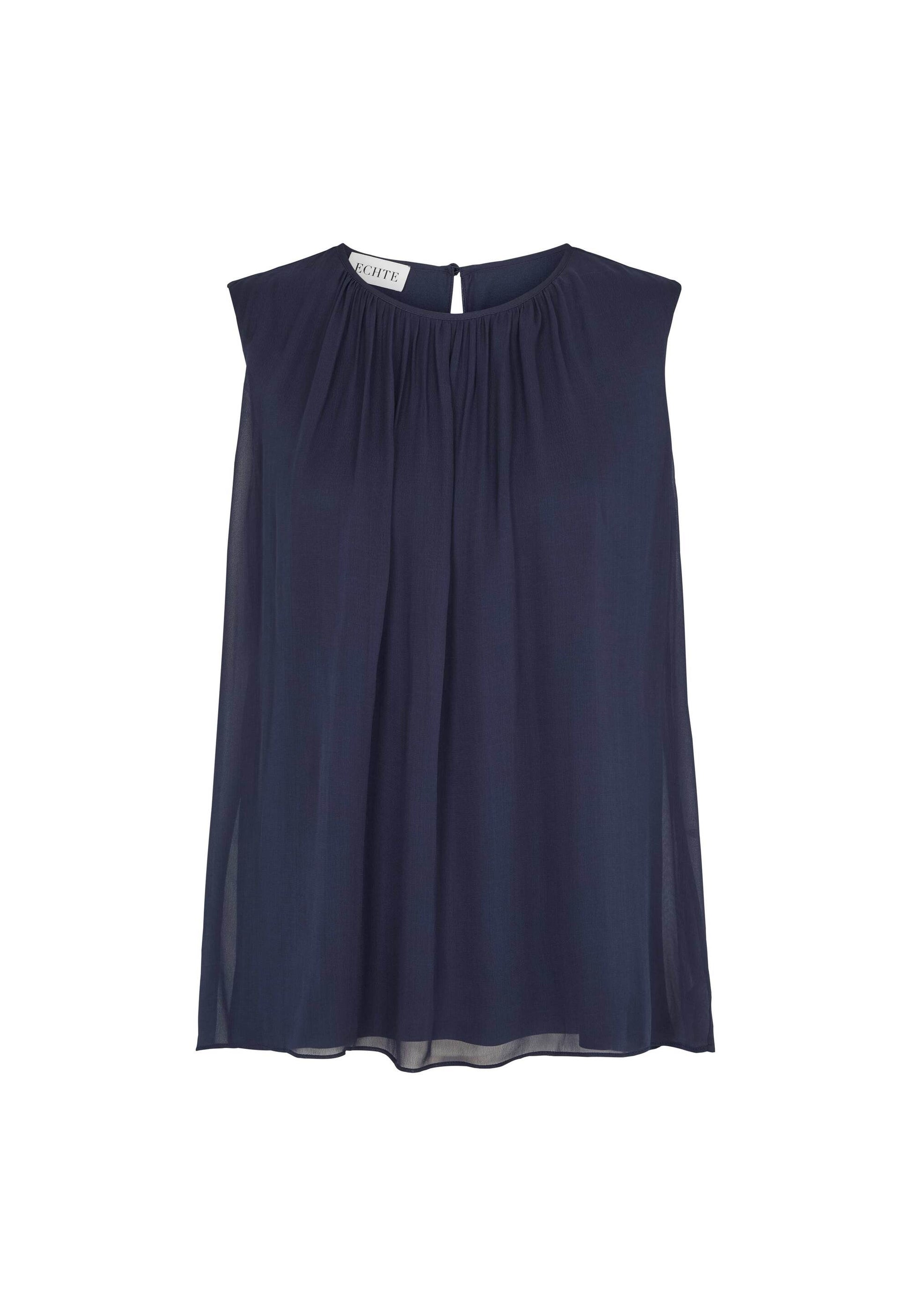 ECHTE Ruffled Top Tops 03022 Navy